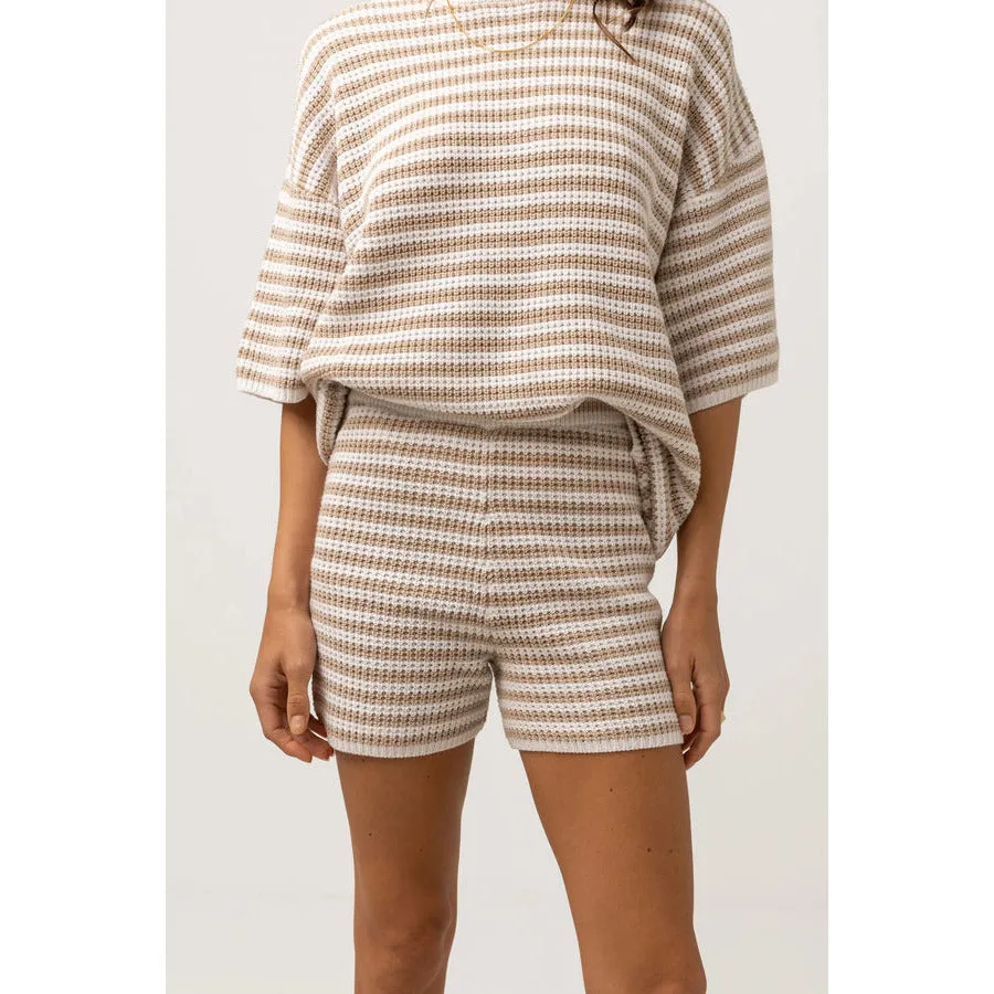 Rhythm Corsica Knit Shorts Oatmarle Stripe