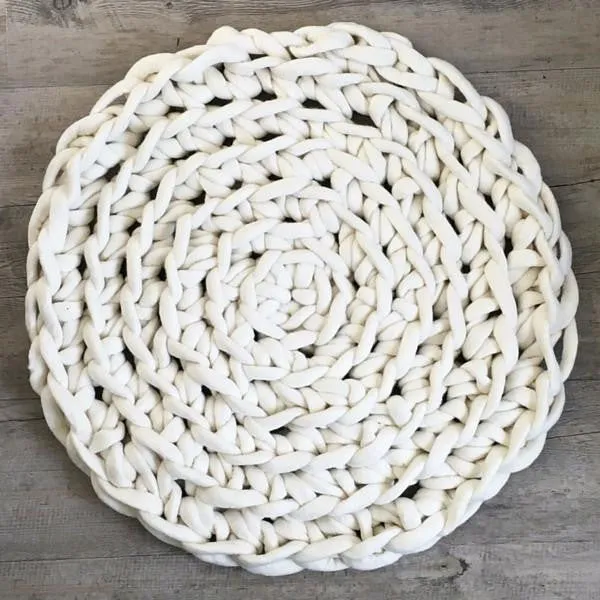 Ribbed crochet rug | Pattern