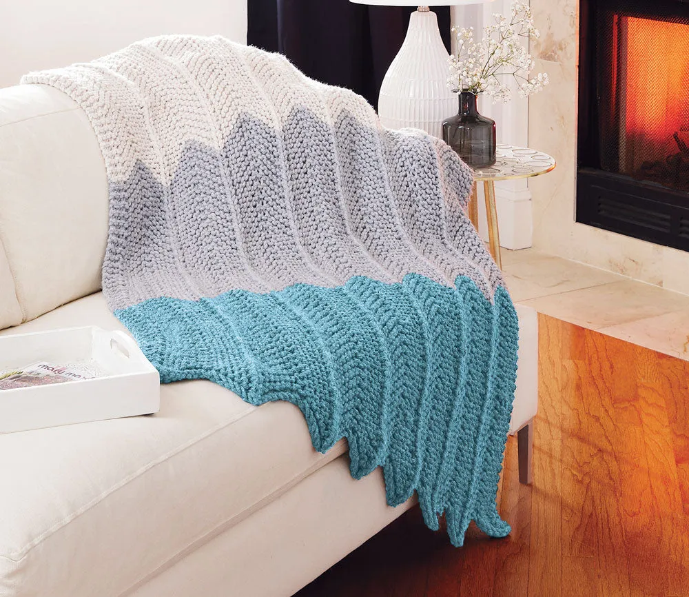 Rippled Stripes Blanket Pattern