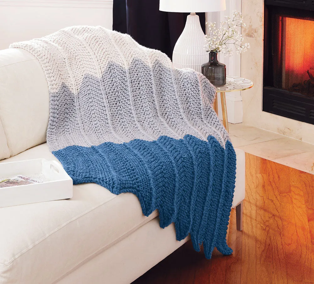 Rippled Stripes Blanket Pattern