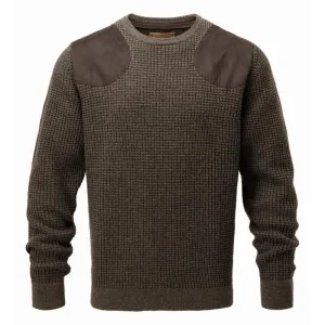 Schoffel Gillock Lambswool Mix Mens Crew Neck Jumper - Mocha