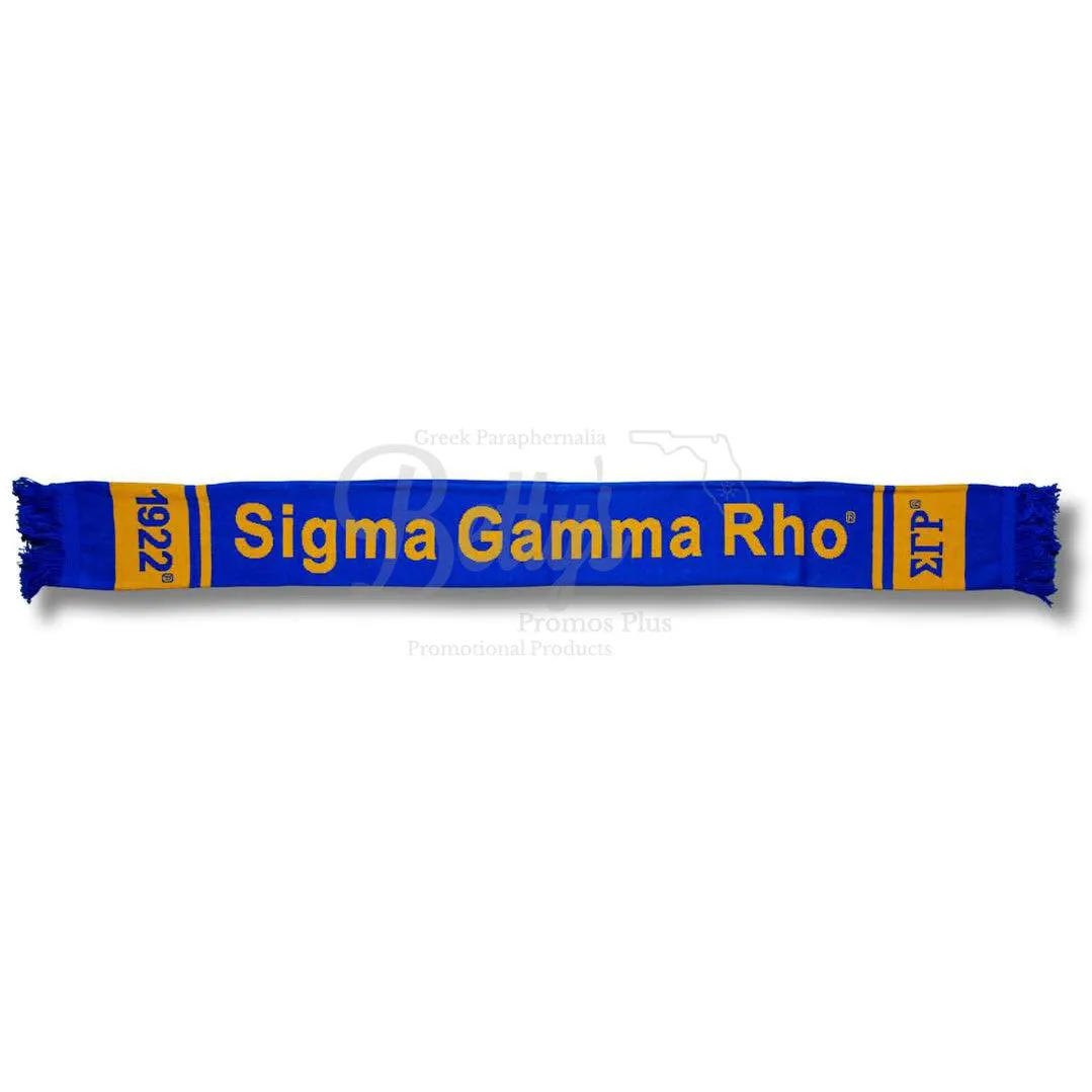 Sigma Gamma Rho ΣΓΡ 1922 Sorority Knit Scarf