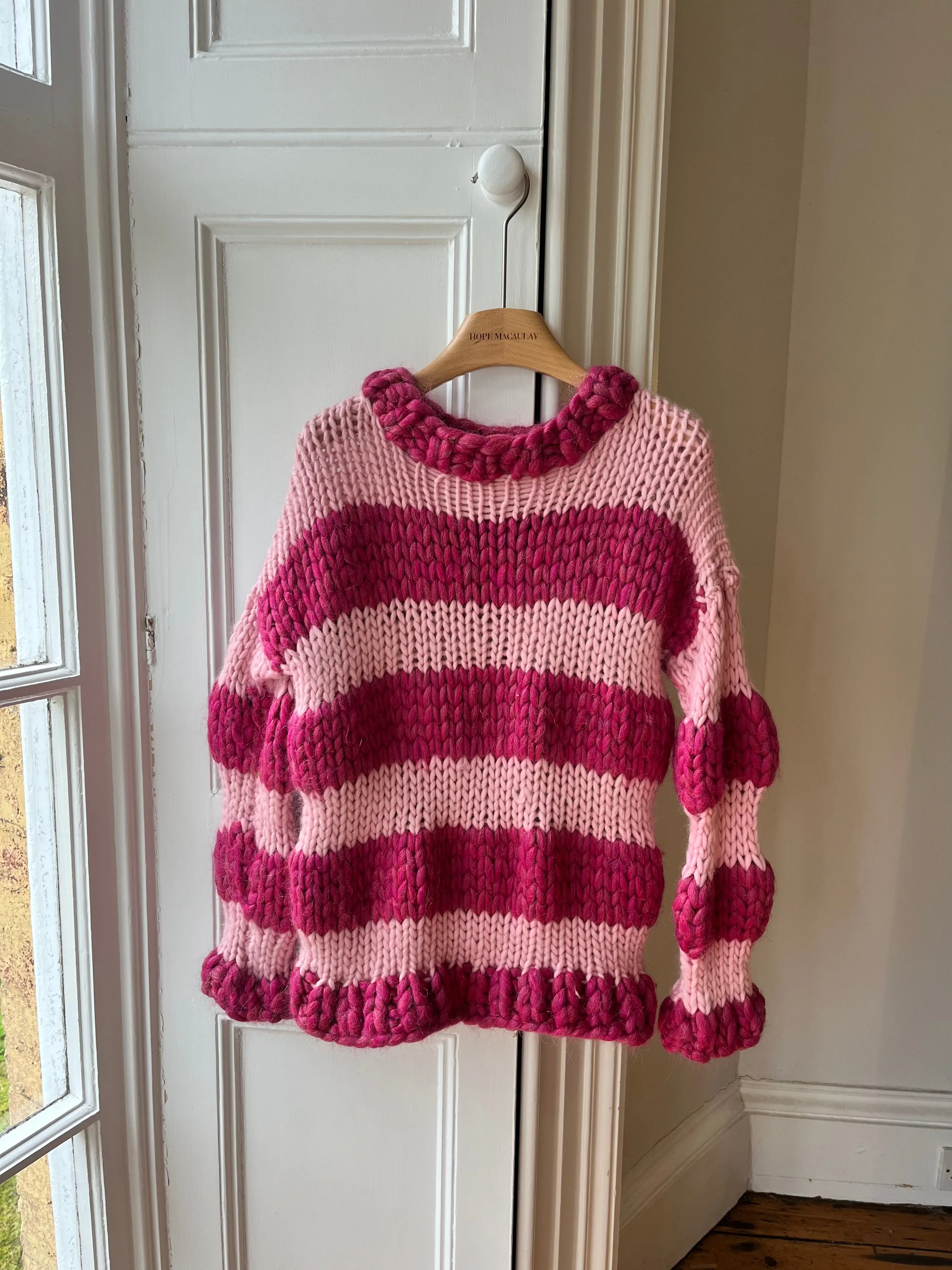 Sparkle Pink Bubble Knit Sweater S/M (Limited Edition Sample)