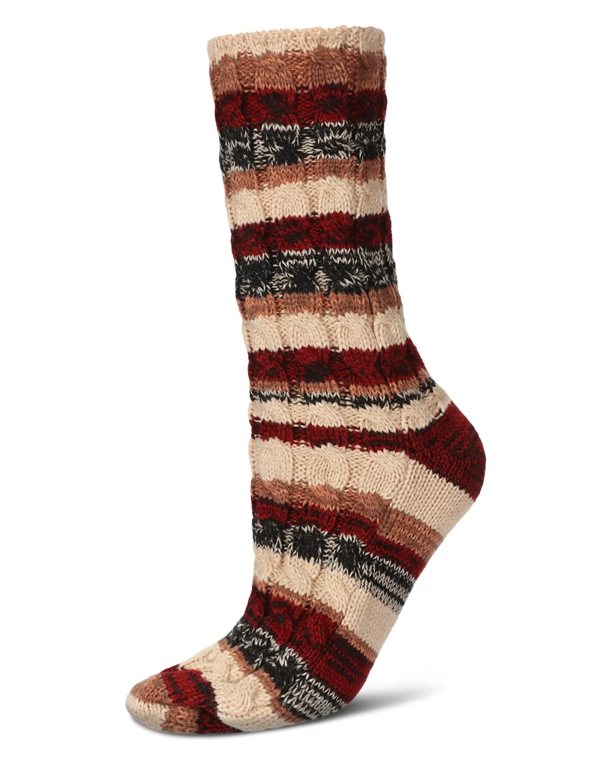 Static Tone Chunky Knit Boot Socks