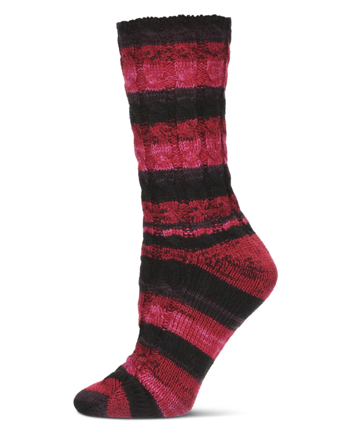 Static Tone Chunky Knit Boot Socks