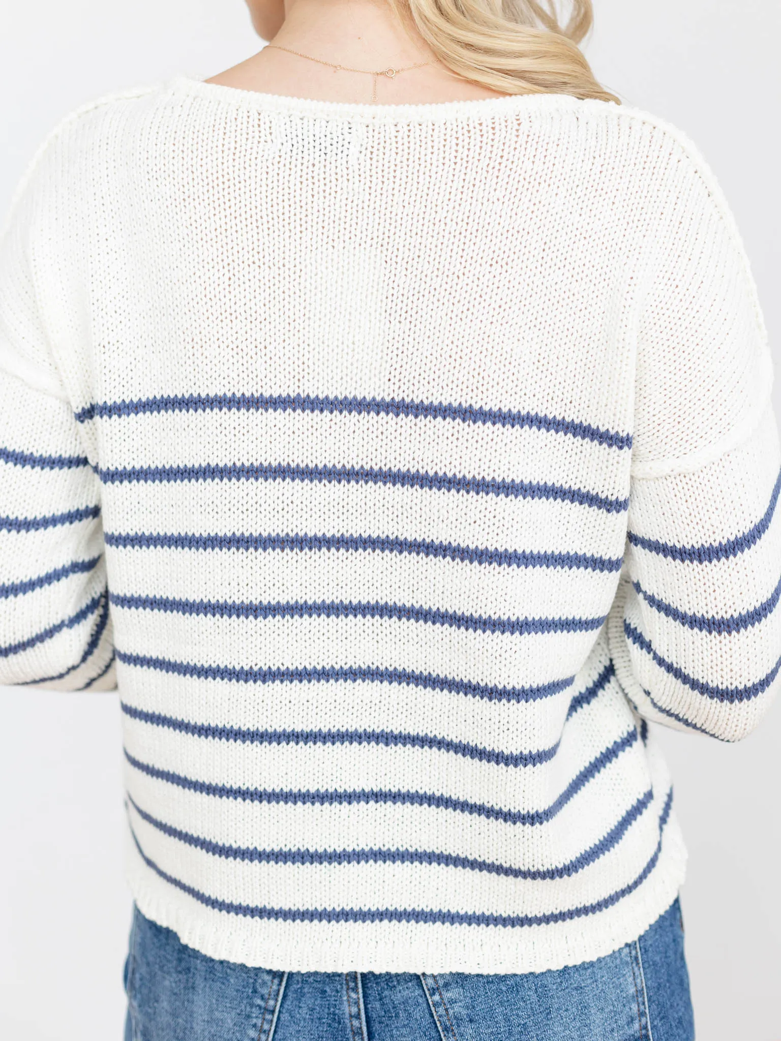 Striped Drop Shoulder Sweater