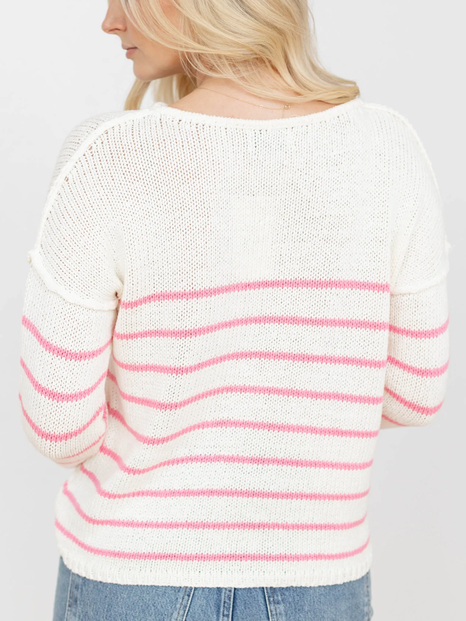 Striped Drop Shoulder Sweater