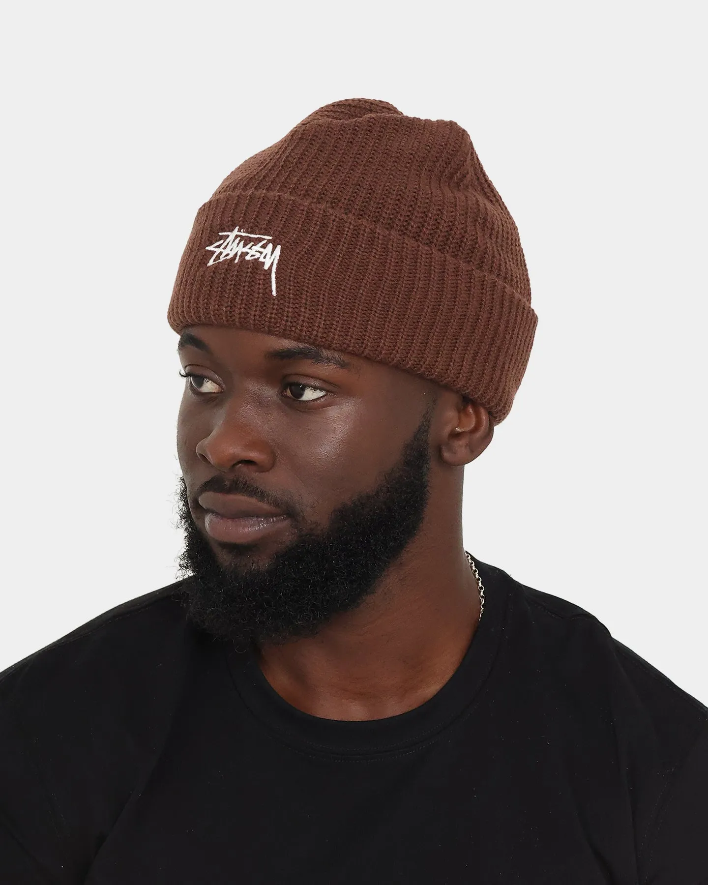 Stussy Stock Cuff Beanie Brown