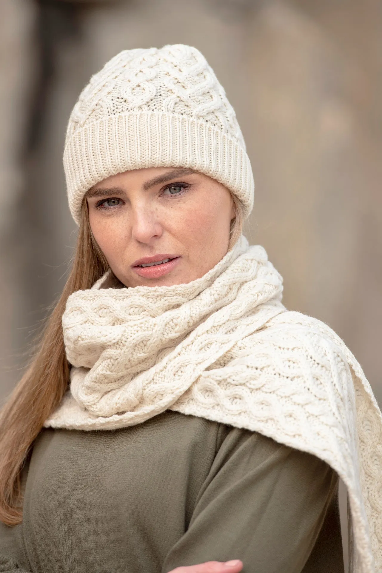 Super Soft Aran Hat & Scarf Set