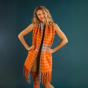 Tangerine/Denim Ishbel Cosy Scarf {clearance}