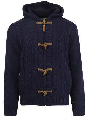 Tokyo Laundry Crawley navy knitted hoodie