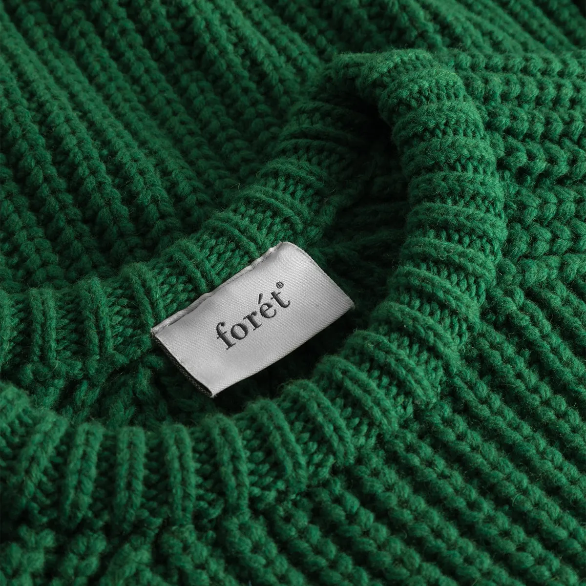 Trip Chunky Wool Rib Knit Sweater - Green