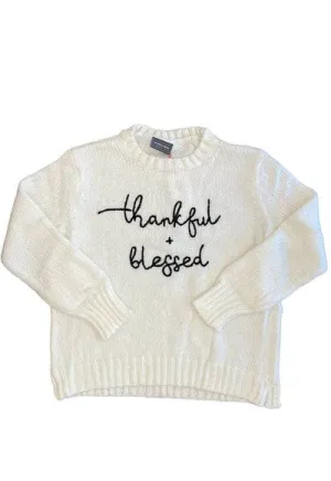 Wooden Ships - Thankful and Blessed crew snow white sweater