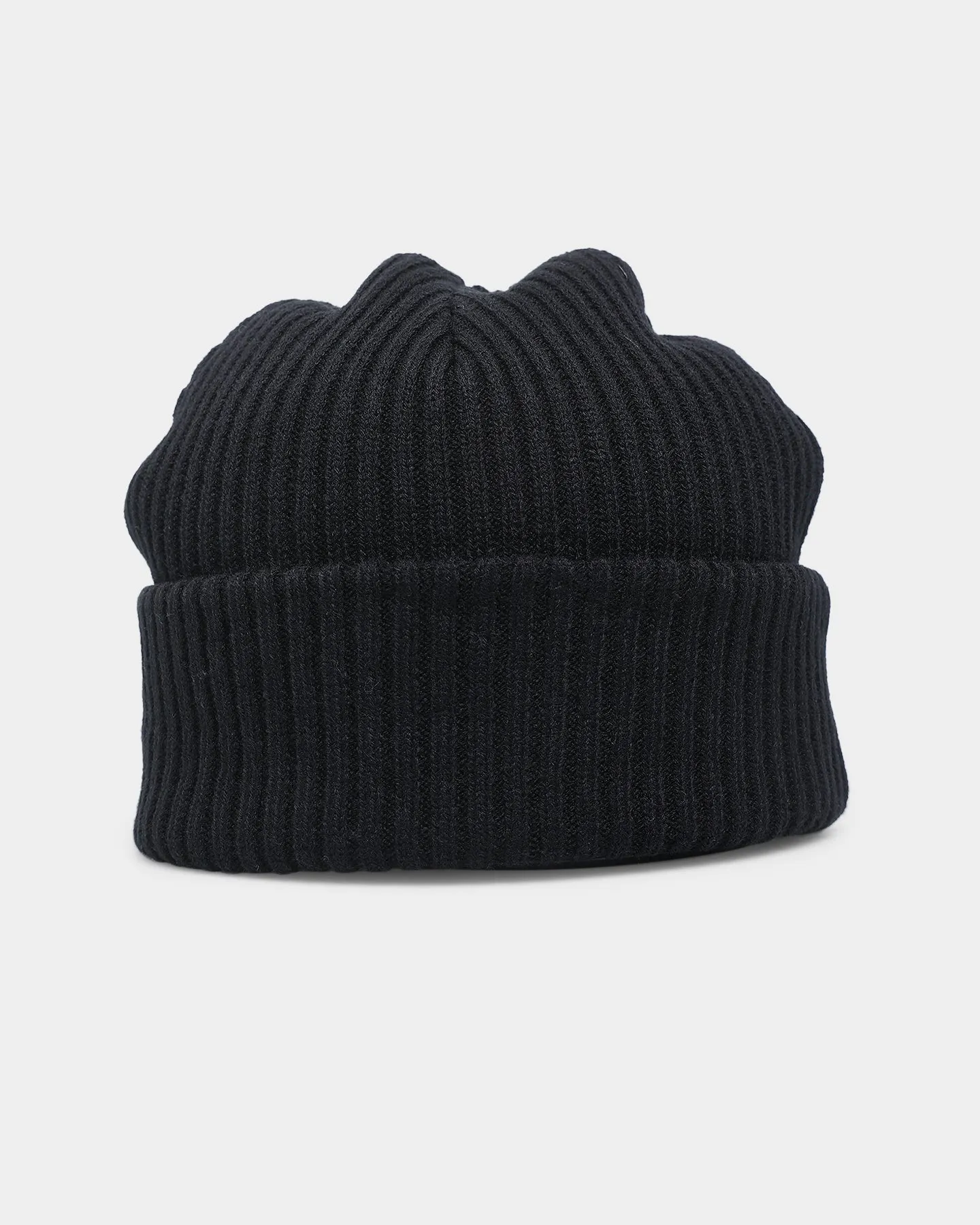 X-Large Ribbed Beanie Black