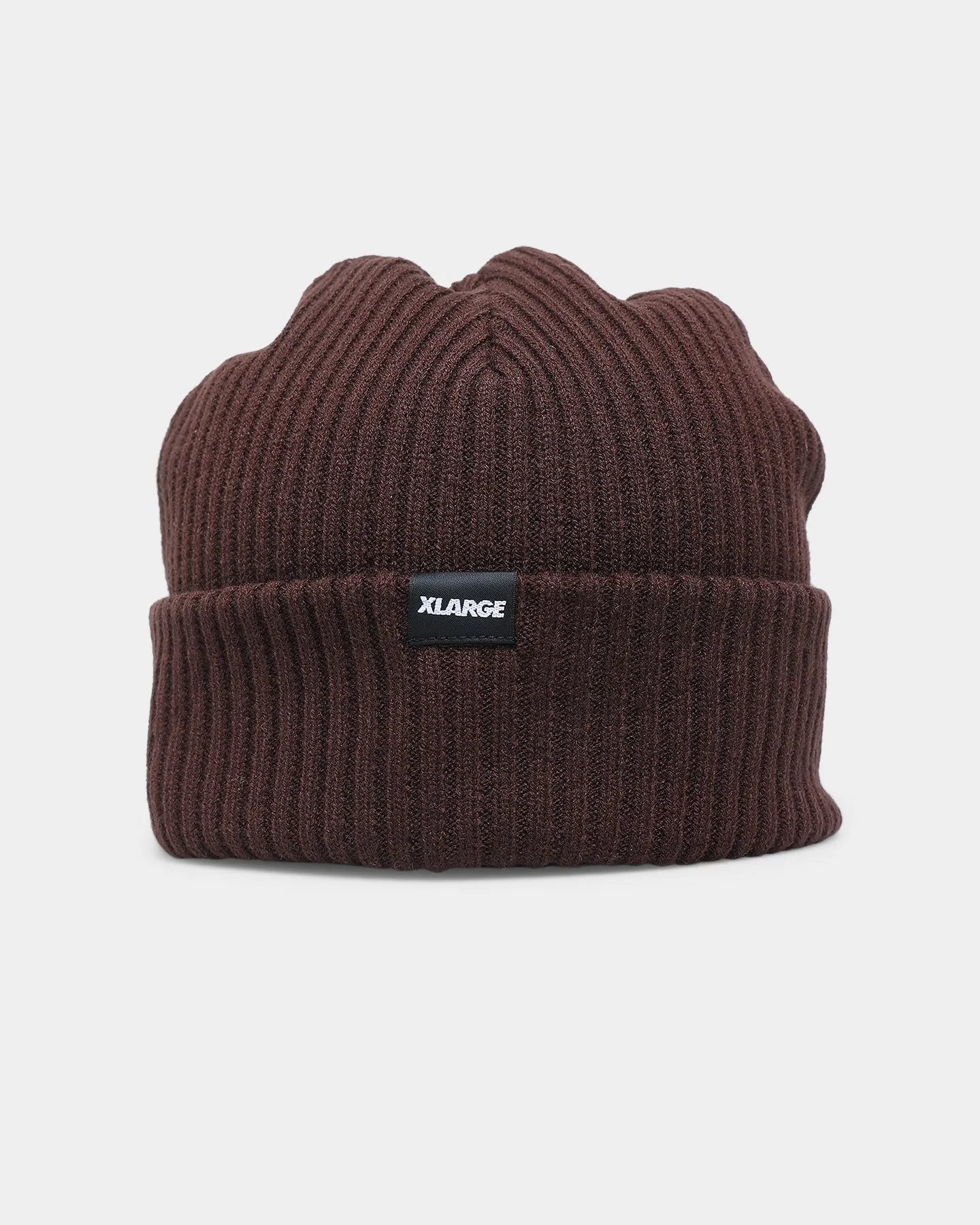 X-Large Ribbed Beanie Brown