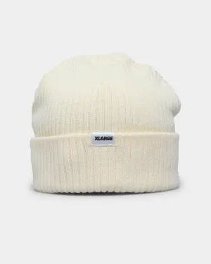 X-Large Ribbed Beanie Natural