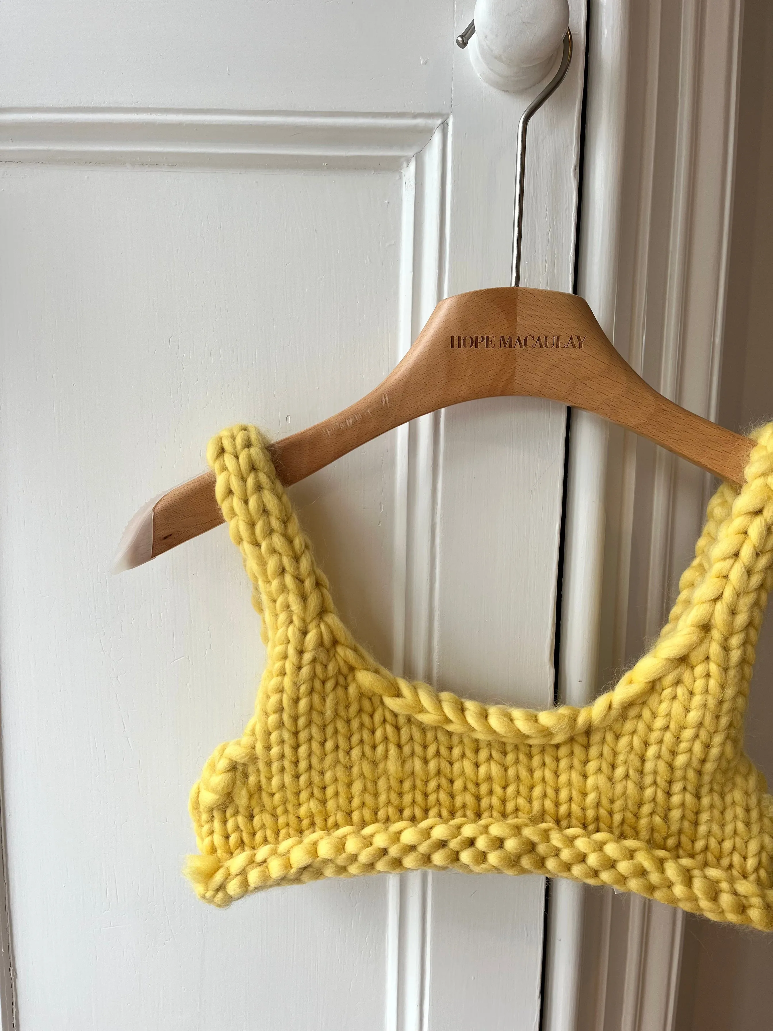 Yellow Chunky Knit Bralette S (Sample)