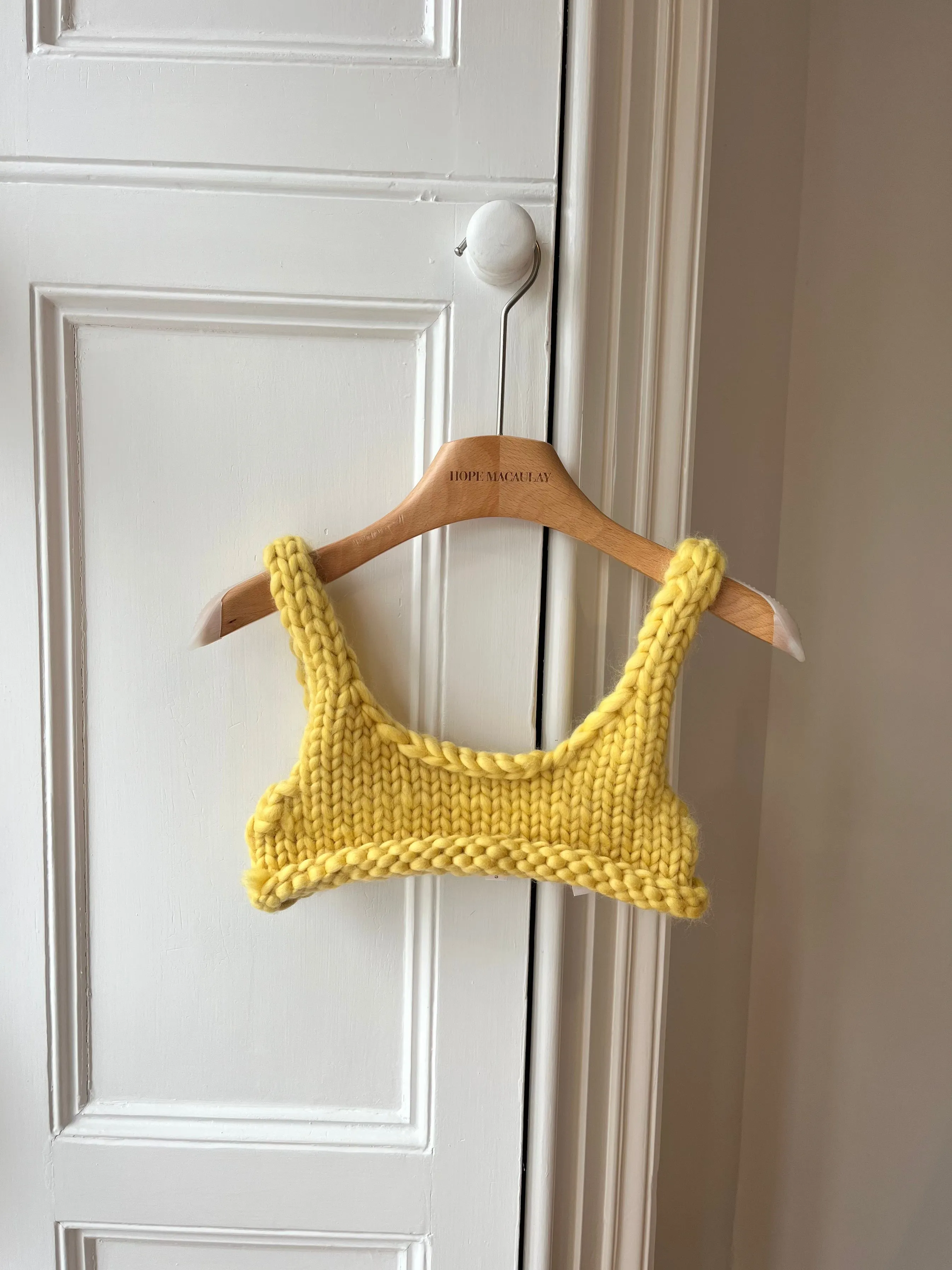 Yellow Chunky Knit Bralette S (Sample)