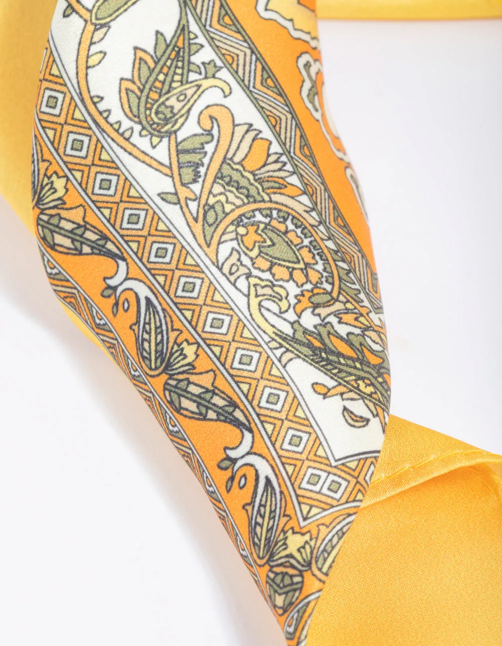 Yellow Paisley Bandana Hair Scarf