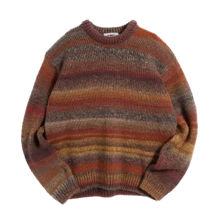 YMC Undertones Boxy Crew Knit - Brown