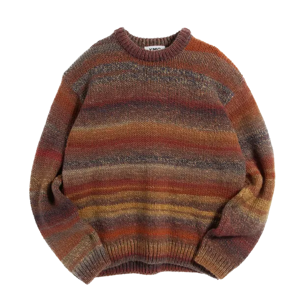 YMC Undertones Boxy Crew Knit - Brown