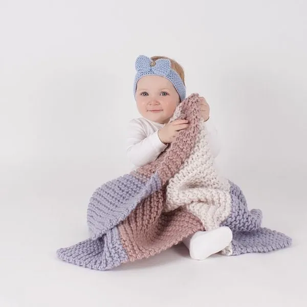 Zoe Baby Blanket Knitting Kit