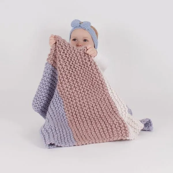 Zoe Baby Blanket Knitting Kit